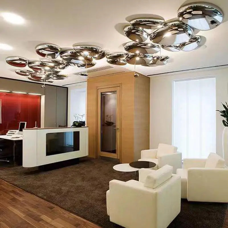 Afralia™ Chrome Art Ceiling Lamp for Modern Living Room, Bedroom Chandelier Lighting, Luxury Fixtures