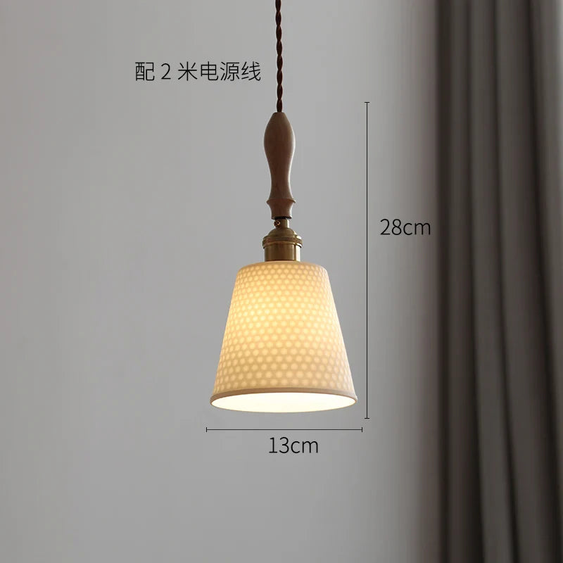 Afralia™ Ceramic Flower Pendant Light Fixture for Home Decor and Lighting