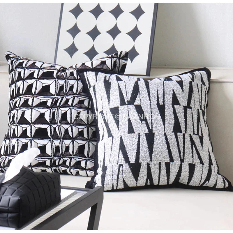 Afralia™ Modern Medieval Vintage Square Cushion Cover for Sofa Bed