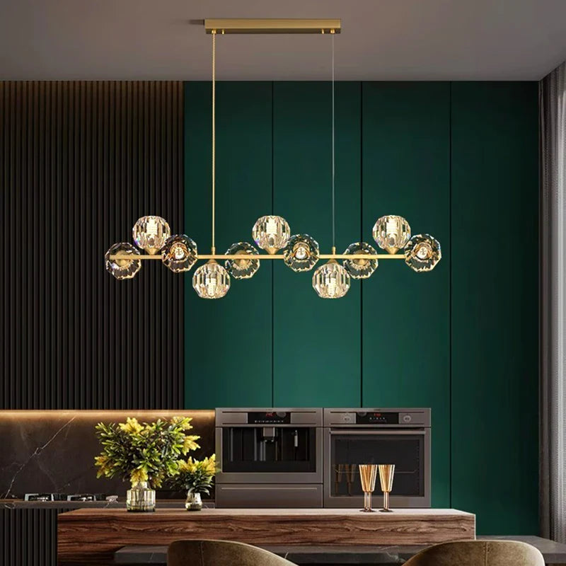 Afralia™ Crystal Chandelier | Luxury Pendant Light for Living and Dining Room