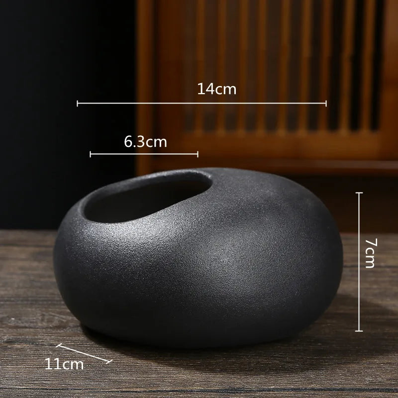 Afralia™ Chinese Style Ceramic Flowerpot Vase Bonsai Floral Decor Jianshan Tool Home Arrangement