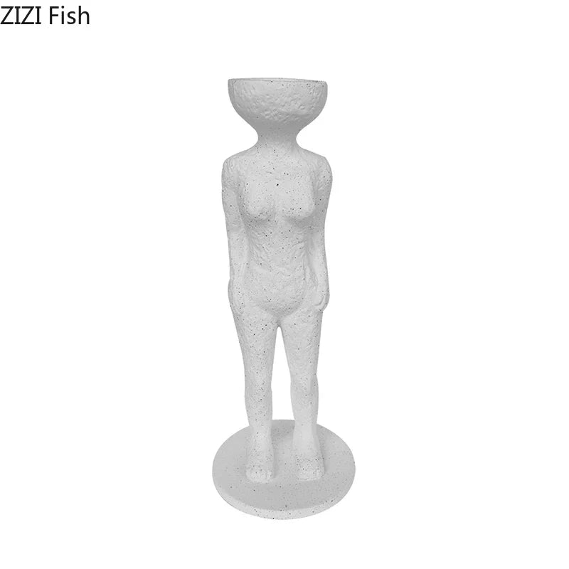 Afralia™ Modern Ceramic Figures Sculpture for Desk Decoration and Room Aesthetic