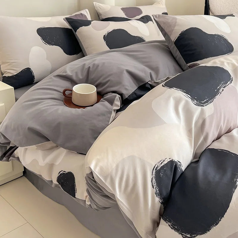 Afralia™ Geometric Print 100% Cotton Bedding Set for All Seasons
