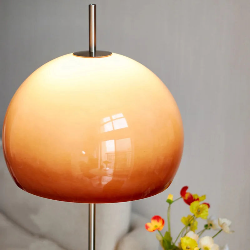 Afralia™ Glass Mushroom Floor Lamp Bauhaus Medieval Retro Industrial Standing Lamp