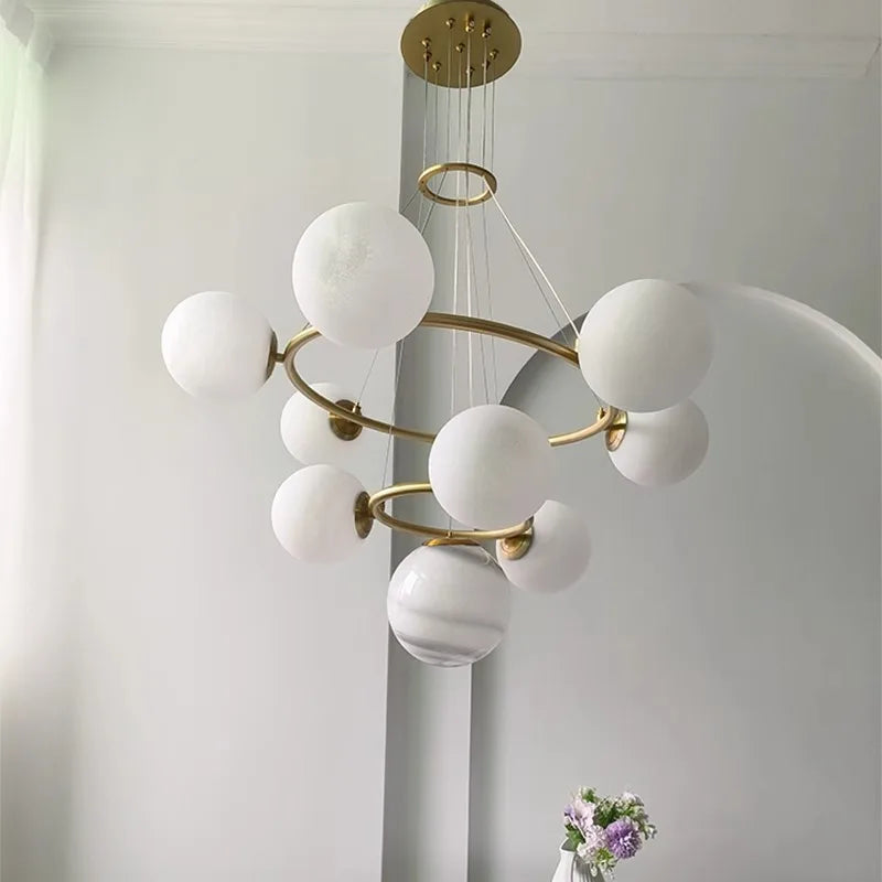 Afralia™ Modern LED Pendant Light Chandeliers for Living Room and Dining Room