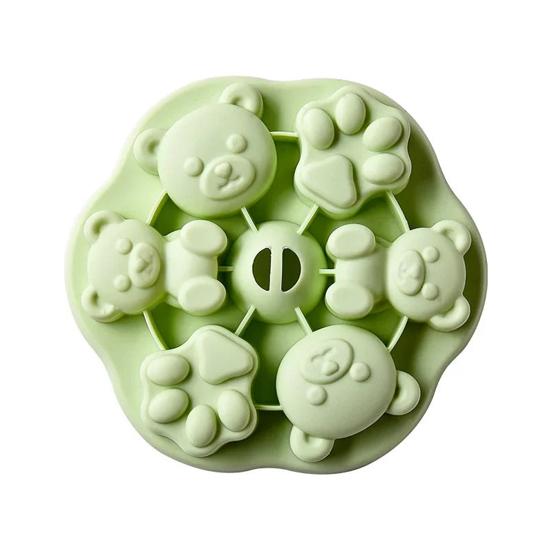 Afralia™ Silicone Cartoon Cake Mold with Lid for Baby Food & Cake Decoration