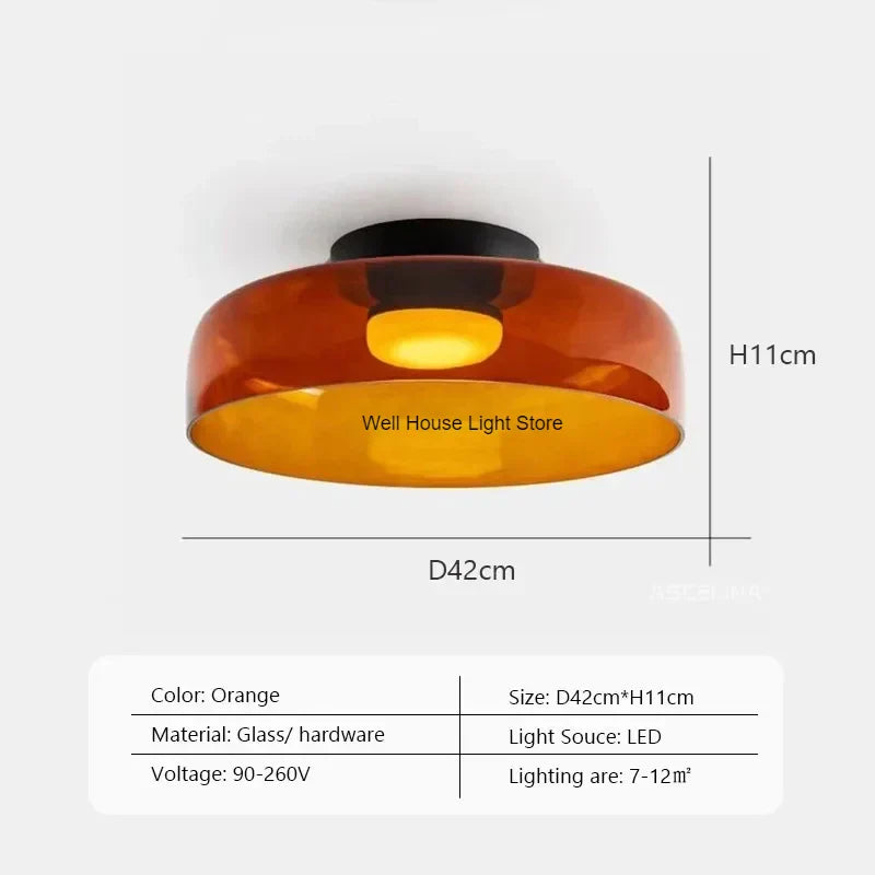 Afralia™ Glass Ceiling Chandelier - Luxury Nordic LED Ceiling Lamp