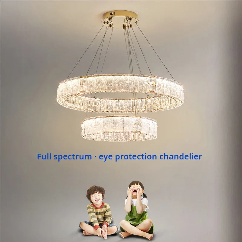 Afralia™ Crystal Living Room Chandelier Modern Simple Atmosphere Zhongshan Lamps