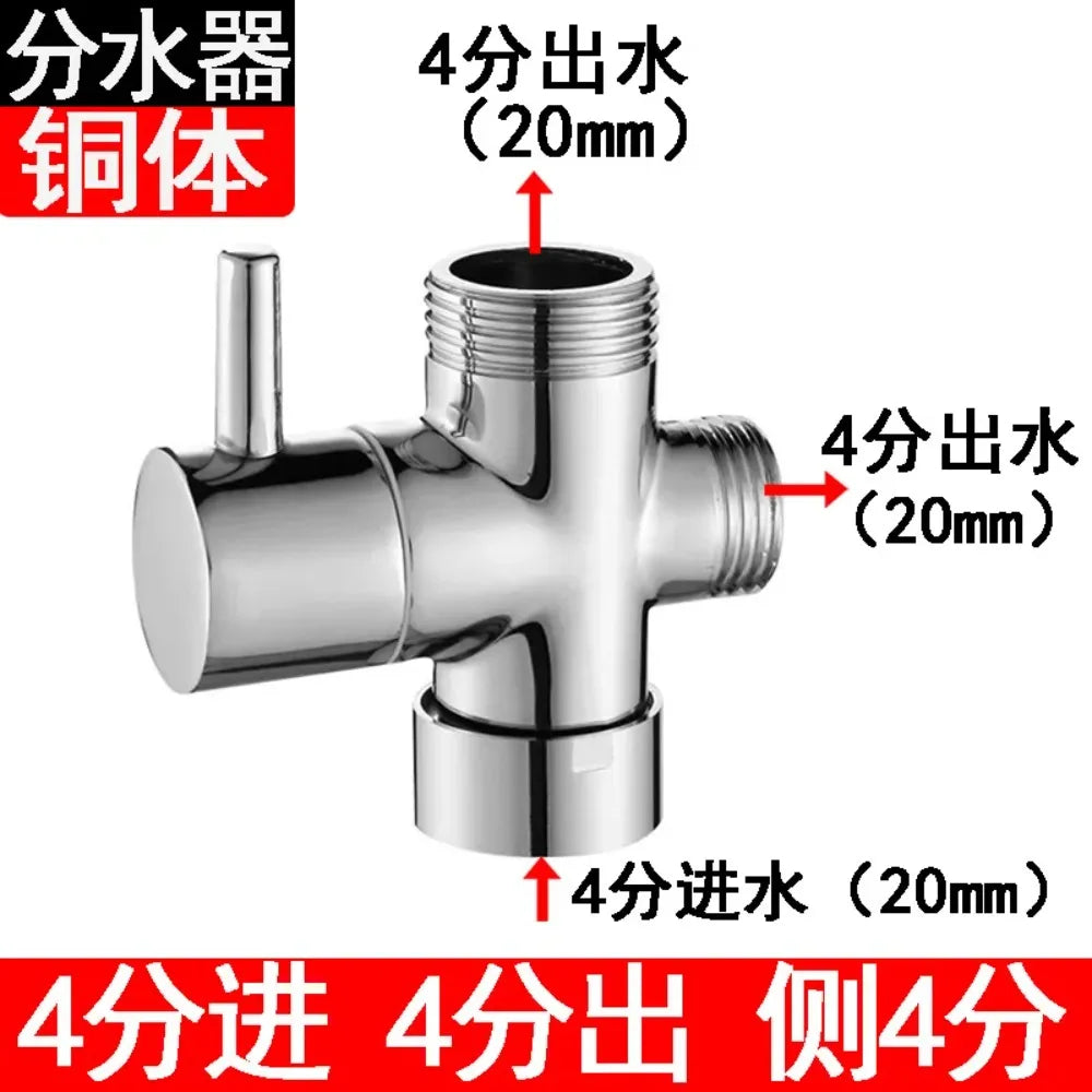 Afralia™ 3-Way Shower Head Diverter Valve | Three Function Switch Adapter - Bathroom Accessories