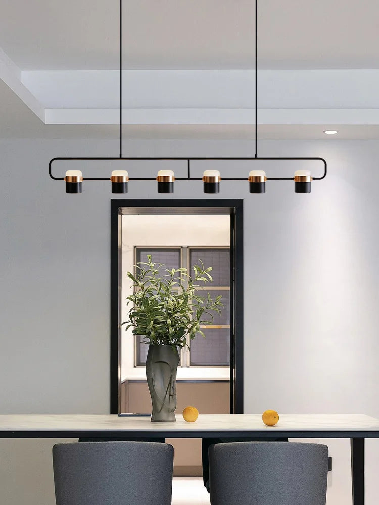 Afralia™ Strip Chandelier: Modern Minimalist Dining Room Lamp for Restaurant, Bar, and Home