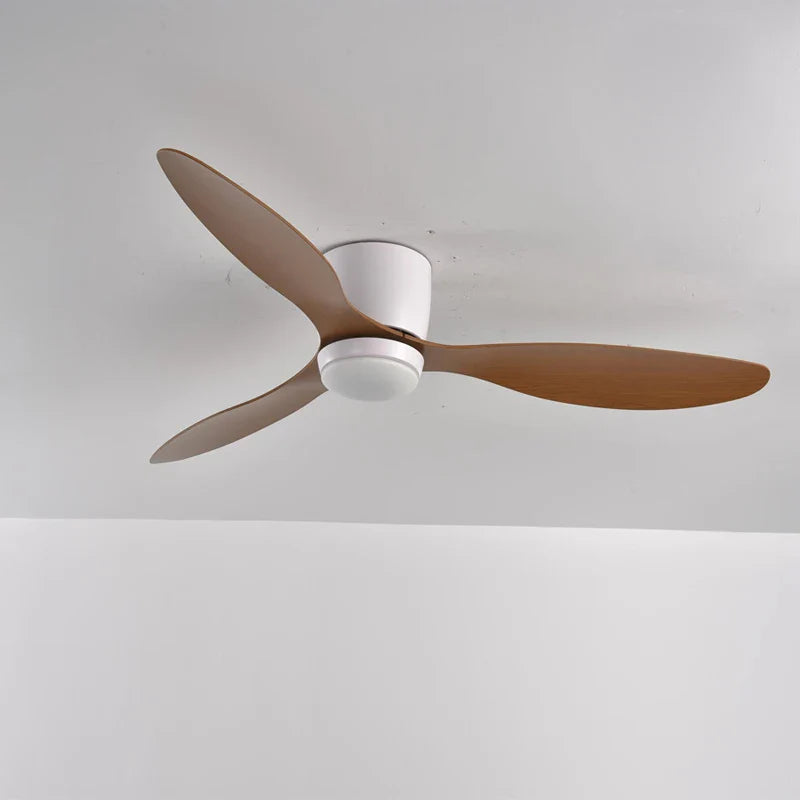 Afralia™ Low Profile Ceiling Fan with Light and Remote Control, Indoor/Outdoor, 42"/52"