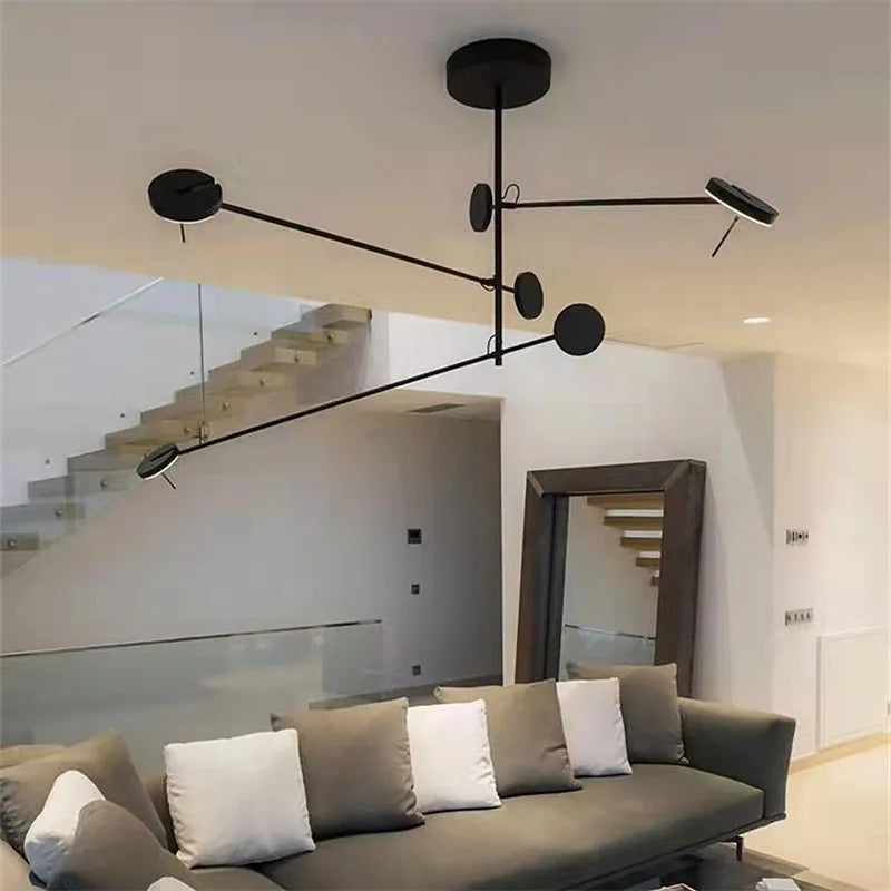 Afralia™ Rotatable Arm LED Chandelier: Minimalist Nordic Design for Living/Dining/Hall Light
