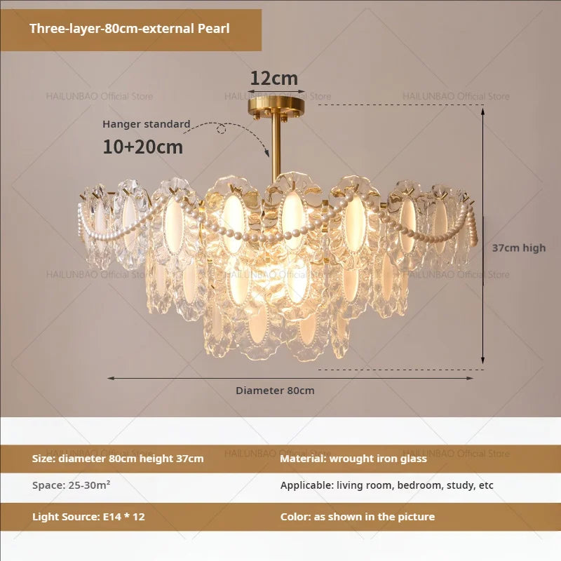 Afralia™ Cream Wind Crystal Chandelier - Elegant French Design for Luxury Living Spaces