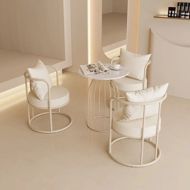 Nordic White Dining Chairs by Afralia™
