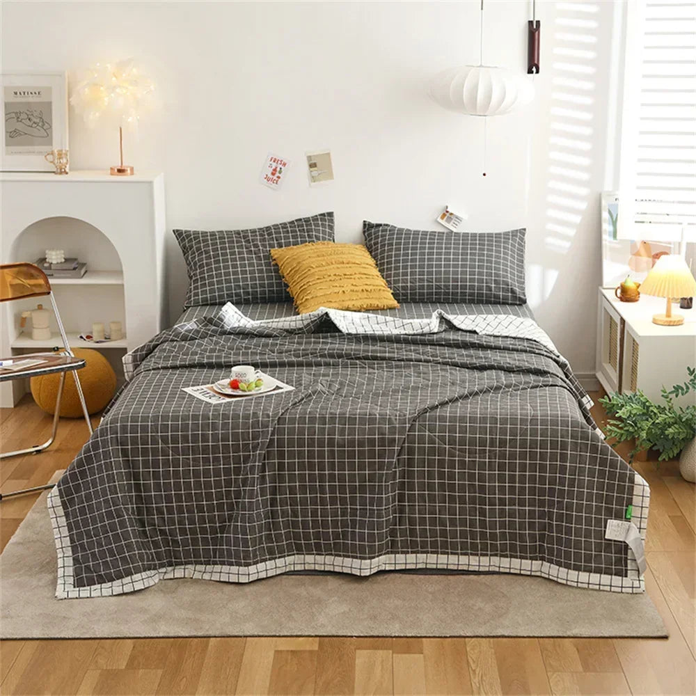 Afralia™ Summer Cotton Quilt Throws Blanket Twin Queen Size