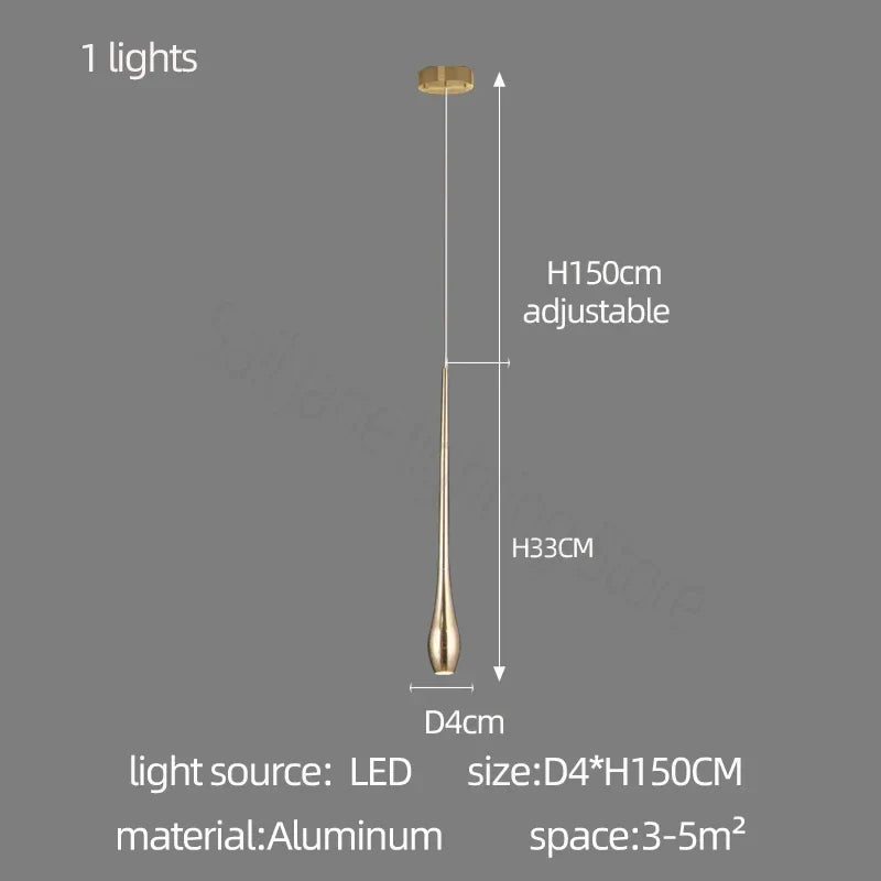 Afralia™ Gold-Plated LED Ceiling Chandelier for Staircase, Living Room, Kitchen, Attic