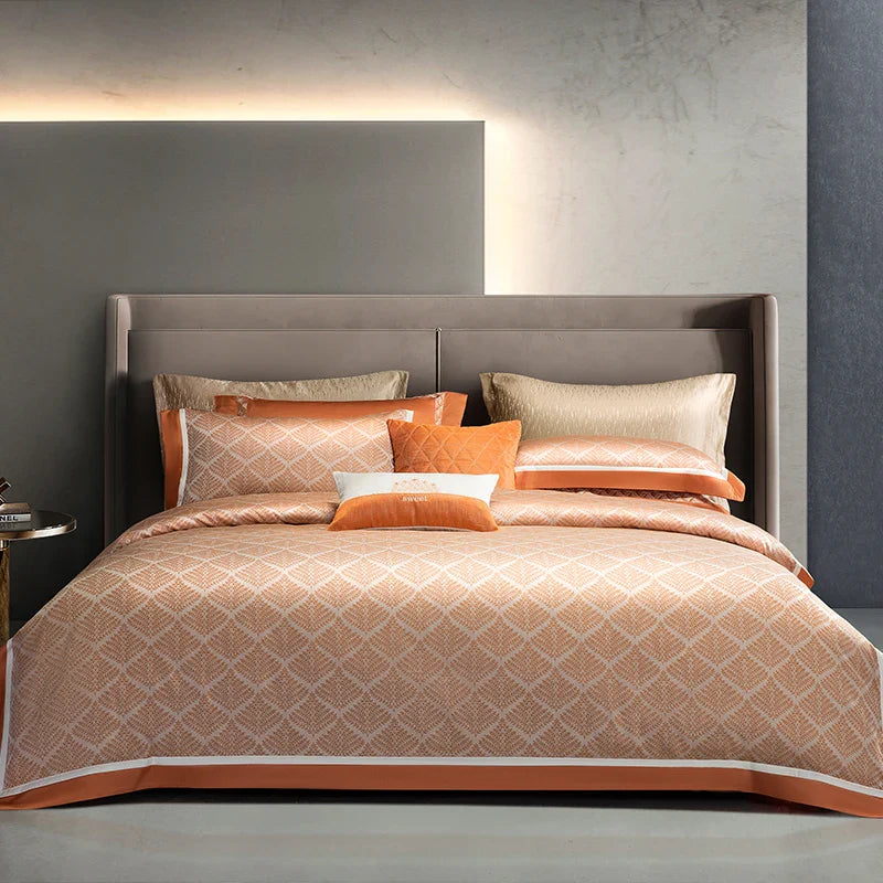 Afralia™ Luxury Egyptian Cotton Duvet Cover Set, Queen King Size Bedding Set