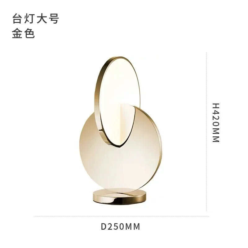 Afralia™ Geometric Circle Gold Iron Pendant Light Chandelier