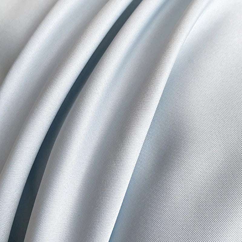 Afralia™ Silky Rayon Bedding Set: Solid Color Duvet, Fitted Sheet, Pillowcase - Queen King Size