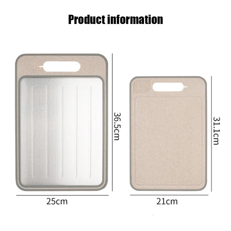 Afralia™ Quick-Freeze Aluminum Double-Sided Cutting Board with Knife Sharpener