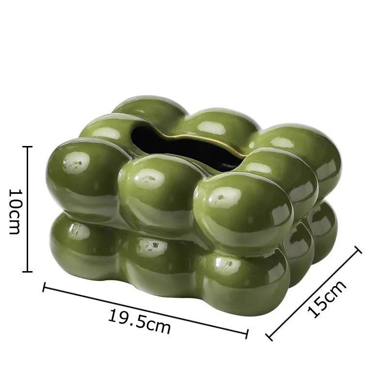 Afralia™ Cotton Candy Tissue Box Dining Table Holder - Removable Paper Towel Case