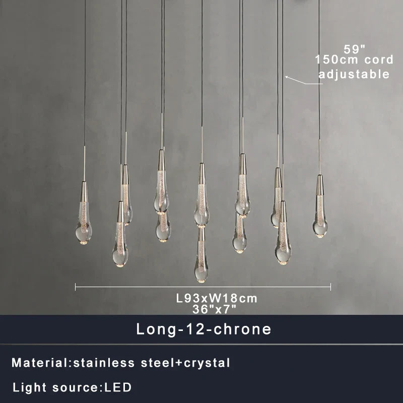 Afralia™ Brass Crystal Ceiling Pendant Light Luxury Large Home Decor Fixture