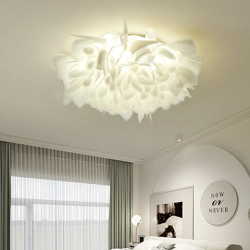 Afralia™ Petal Chandelier Light Luxury Nordic Feather Ceiling Lamp