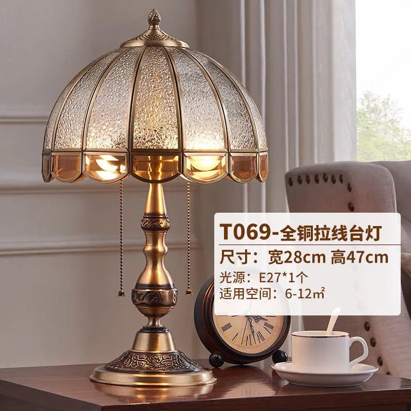 Afralia™ Luxe Copper Bedroom Desk Lamp Living Room Floor Light LED Study Lighting