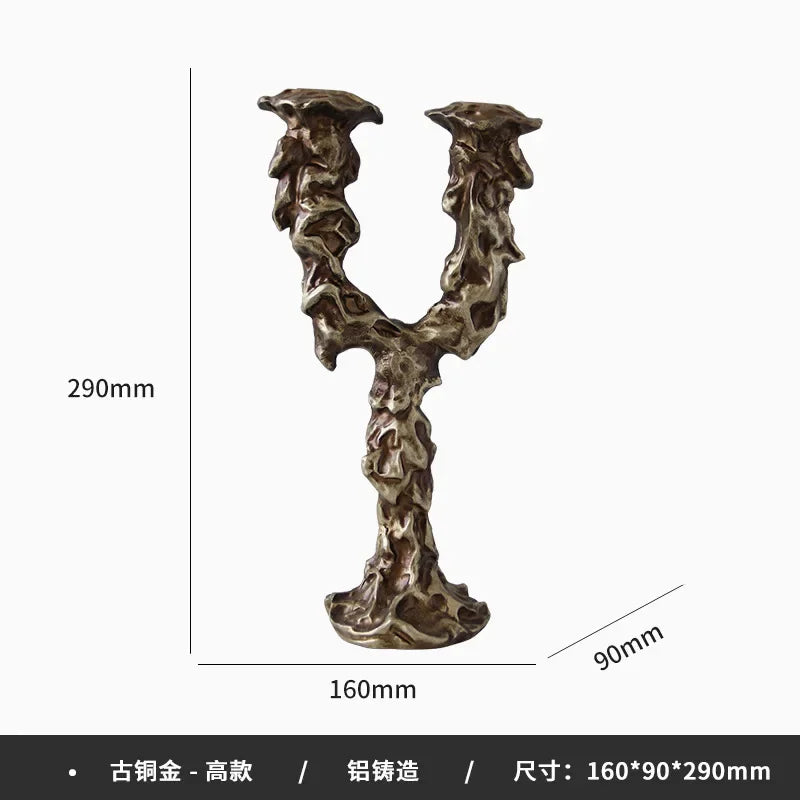 Vintage Resin Candlestick Candelabrum by Afralia™ - Home Decor & Wedding Accent