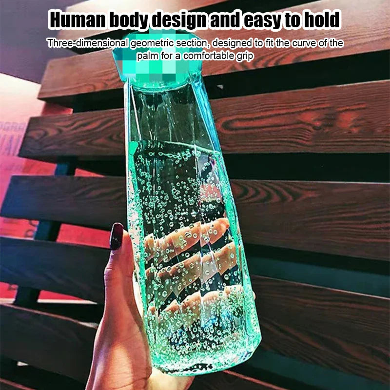 Afralia™ Diamond Water Bottle: 500ml Sport Travel Drink Cup, Leakproof & Portable