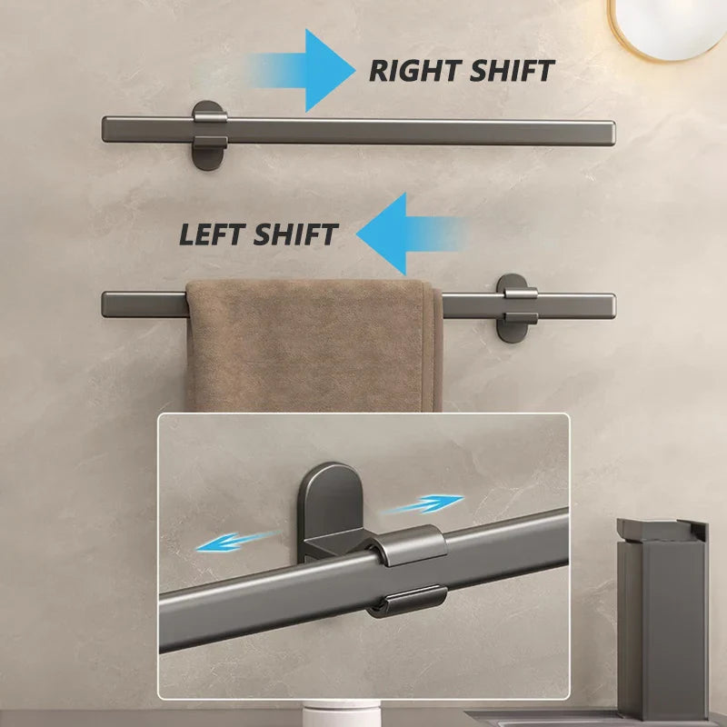 Afralia™ Self-Adhesive Towel Holder Rack for Bathroom & Washstand Organization