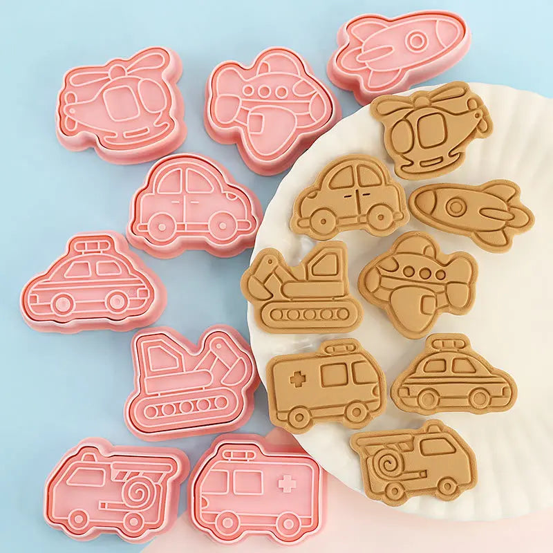 Afralia™ Engineering Truck Cookie Cutters Set