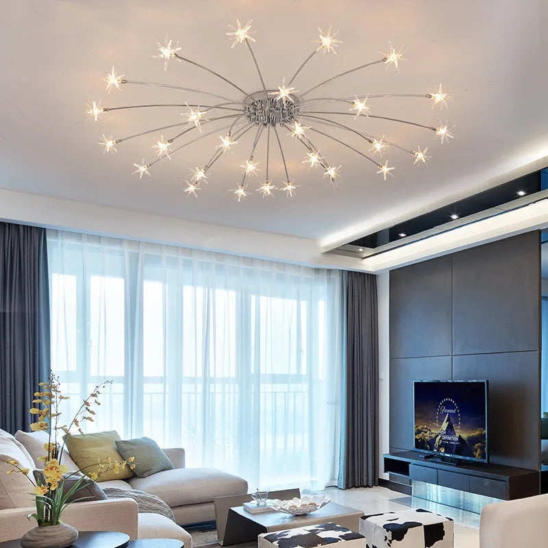 Afralia™ Nordic Sky Star Ceiling Lamps Modern Chandeliers Romantic Bedroom Children's Room Lighting