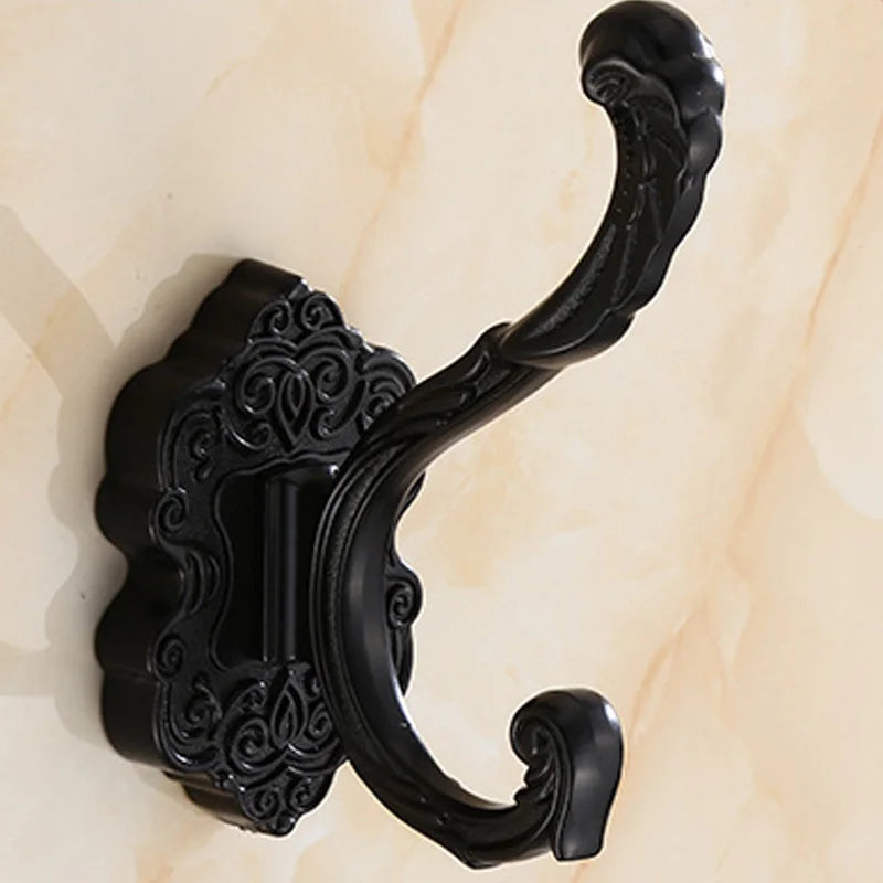 Afralia™ Antique Bronze Wall Hooks, Clothes Towel Coat Robe Metal Hanger Rack