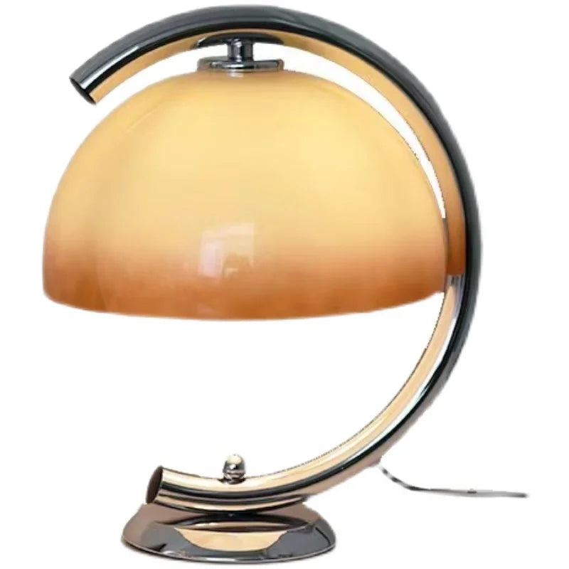 Afralia™ Bauhous Mushroom Table Lamp for Living Room Bedroom, E27 Glass Light Retro