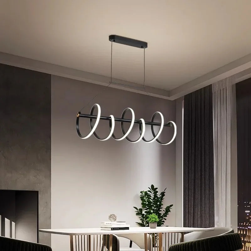 Afralia™ Modern Chandelier Pendant Lamp for Dining Room Indoor Lighting