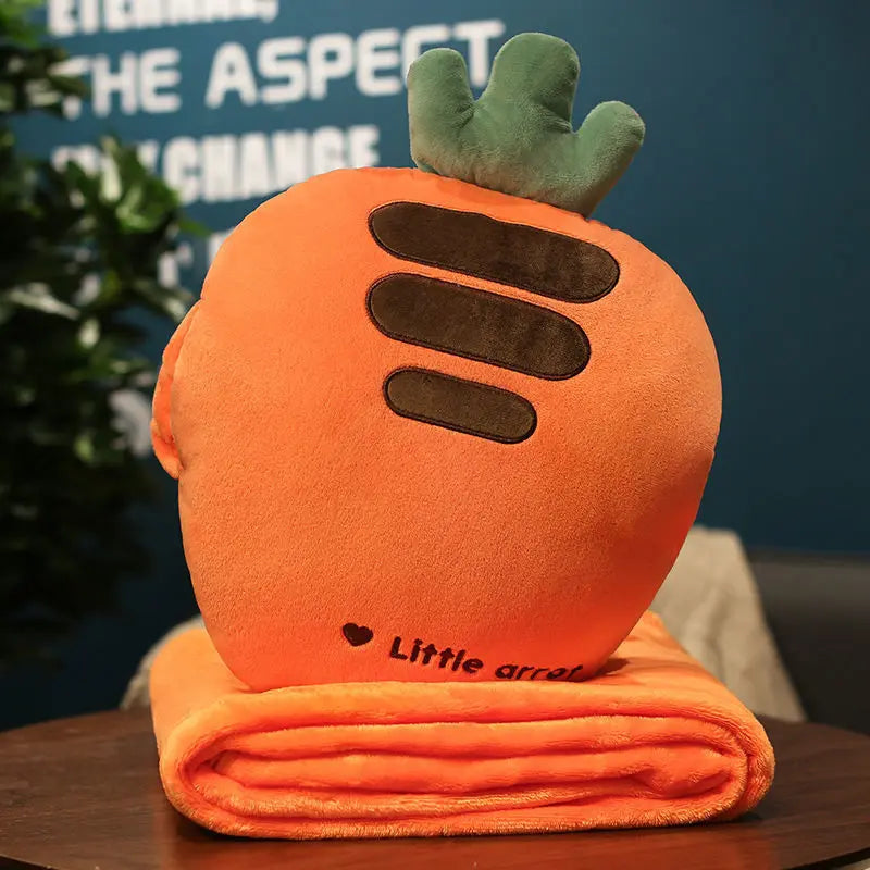 Afralia™ Cartoon Animal Throw Pillow Blanket: Two-in-one Multi-functional Home Office Summer Blanket