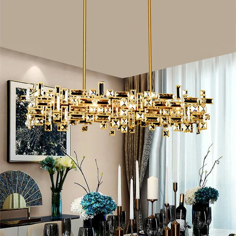 Afralia™ Modern Crystal Chandelier for Home Decor and Lighting