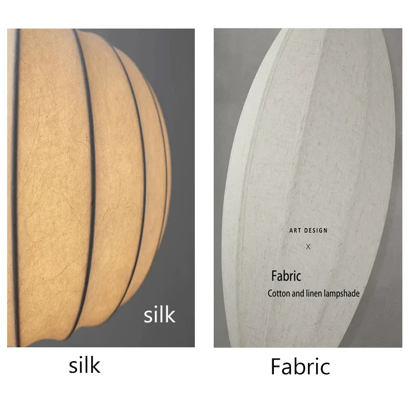 Afralia™ Nordic Silk Chandelier LED Pendant Lights for Home Dining Room