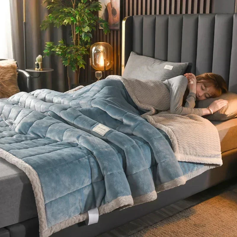 Afralia™ Milk Fleece Weighted Blanket - European Beibei Velvet Throw Blanket