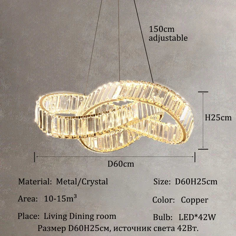 Afralia™ Crystal Ceiling Chandelier for Modern Luxury Home Decor
