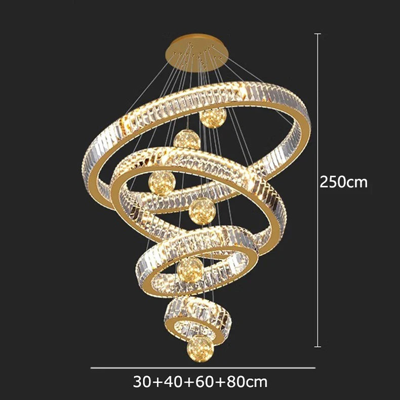 Afralia™ Crystal Chandelier: Modern Living Room Pendant Lamp for Elegant Interior Lighting