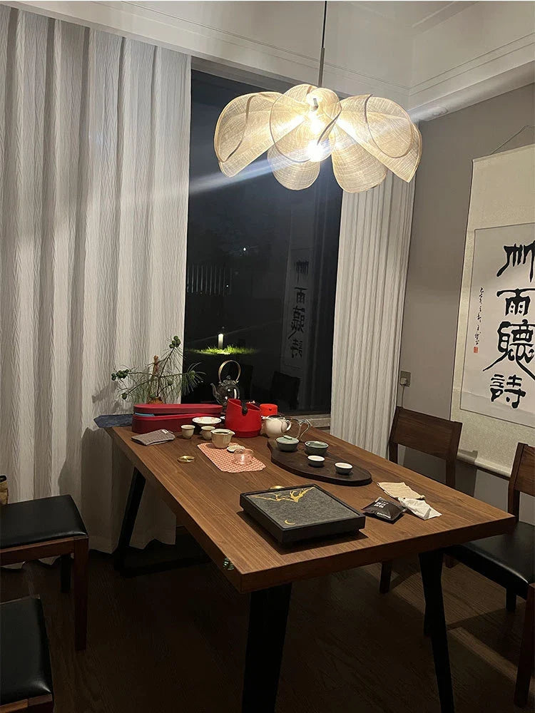 Afralia™ Flower Chandelier Pendant Light with E27 Bulb for Living Dining Room