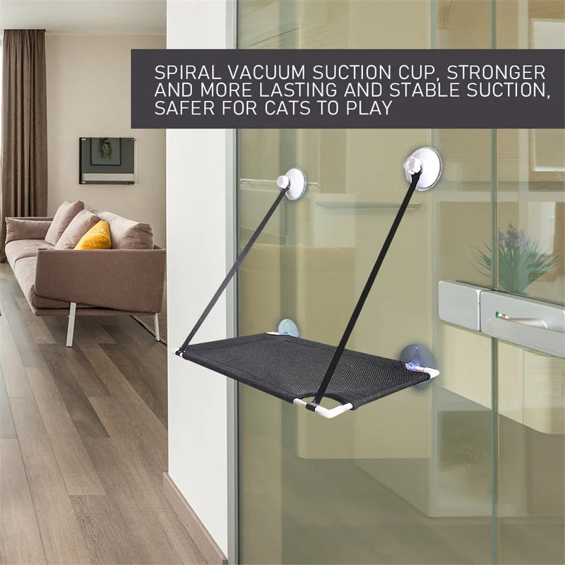 Afralia™ Cat Window Suction Hanging Bed Hammock Resting Radiator Durable Washable Pet Bed