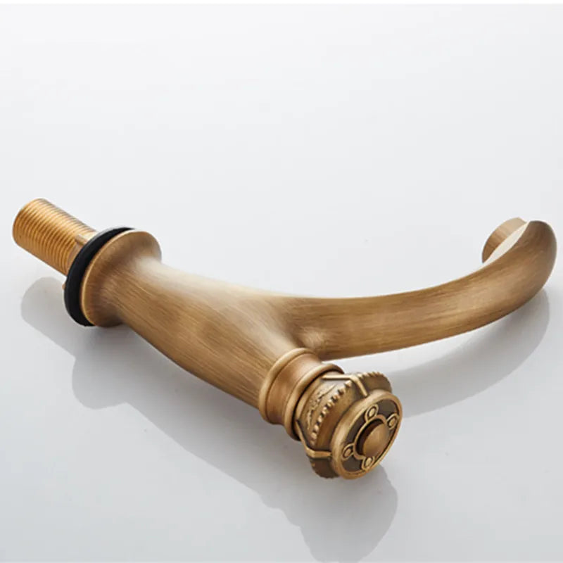 Afralia™ Brushed Bronze Basin Faucet Single Lever Cold Water Mixer Tap