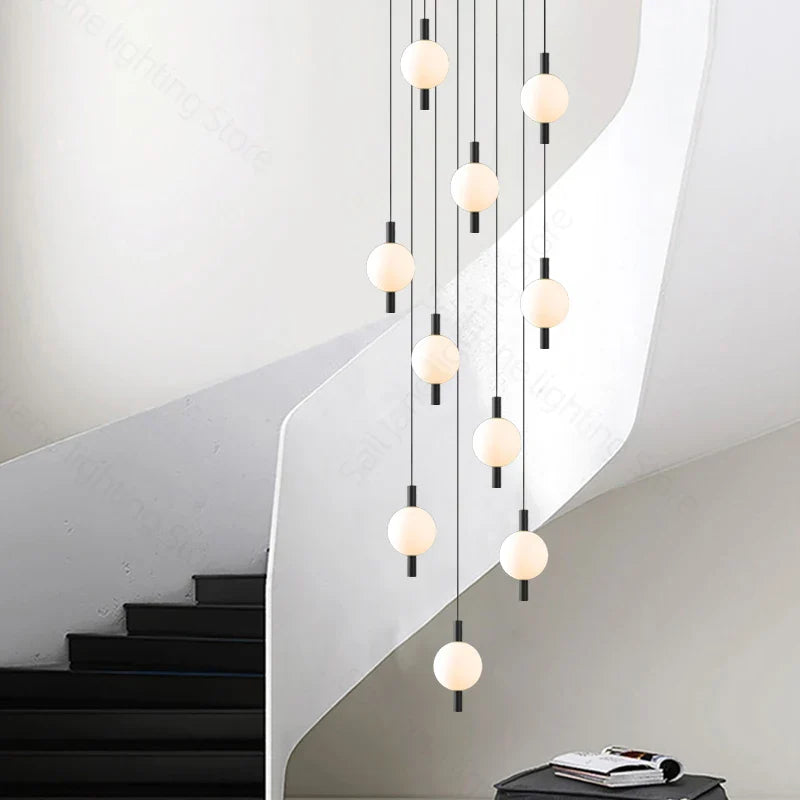 Afralia™ Minimalist Ball Chandelier: Modern Home Decor & Kitchen Lighting