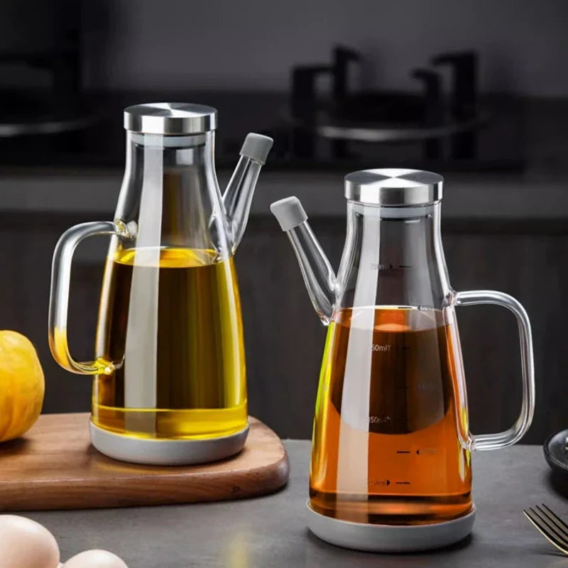 Afralia™ Glass Oil Pot High Capacity Pour Vinegar Tank Kitchen Tools