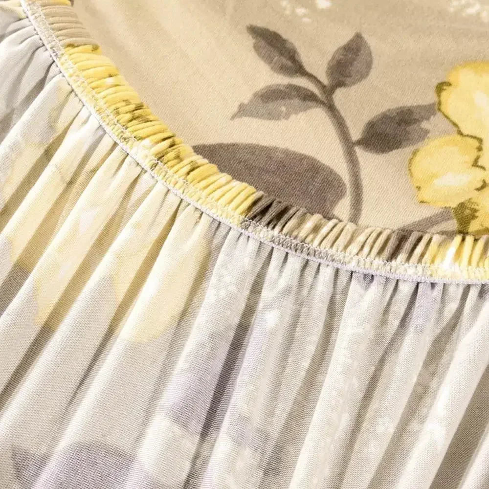 Afralia™ Stretch Yellow Chair Cover - Spandex Polyester Slipcover for Home