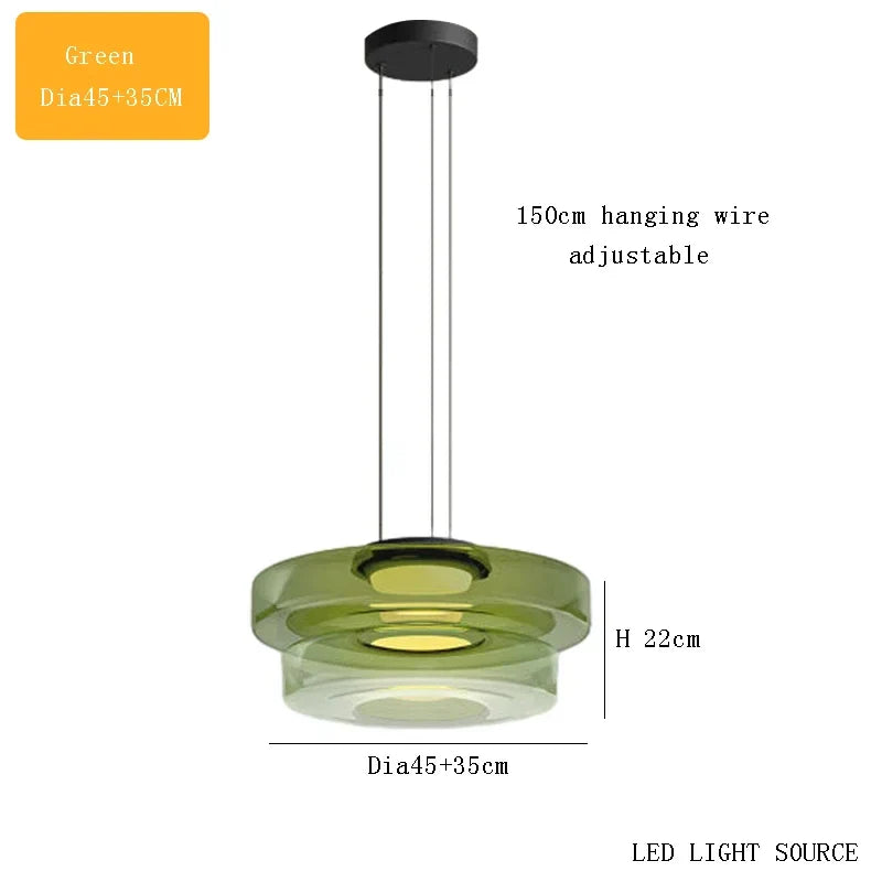 Afralia™ BOHEMIA Glass Pendant Light - Danish Design for Kitchen Island Dining Bedroom Tables