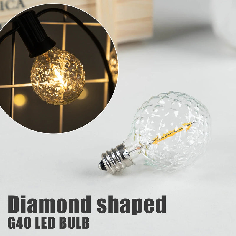 Afralia™ Dimmable LED G40 String Lights | 50FT 65FT Connectable Outdoor Fairy Light